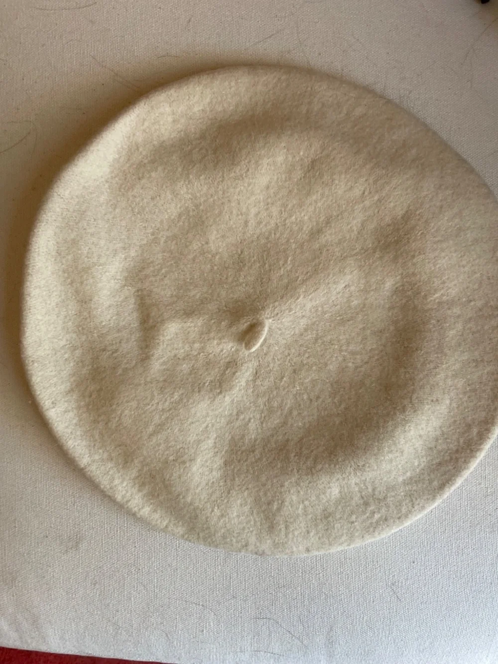 Voila! Set of two adult size wool berets - cream and pale pink